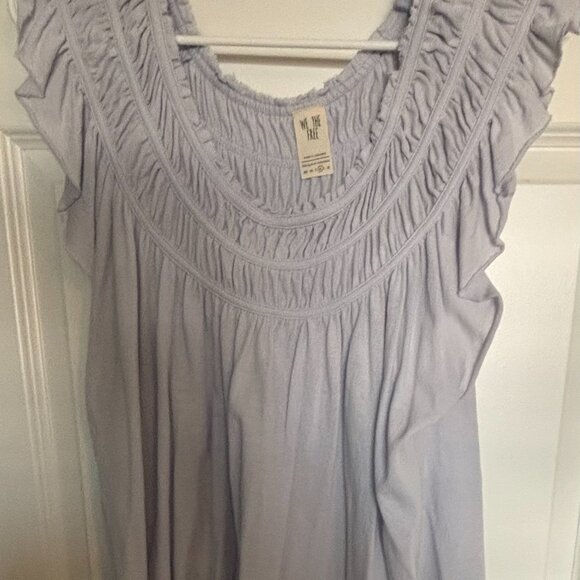 Free People Smocked Off the Shoulder Top - Lilac - Like NEW - Picture 5 of 8